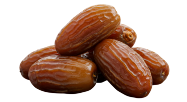 Pile of Delicious and Nutritious Dates Ready to Eat on Transparent Background png