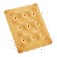 Delicious Single Cracker Isolated on Transparent Background for Snacking png