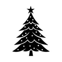 Minimalist christmas tree icon. vector