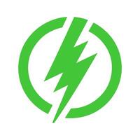 Lightning bolt symbol on a white background. vector