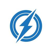 Colored power lightning logo icon. vector