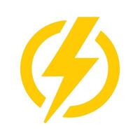 Power lightning bolt colorful icon on a white background. vector