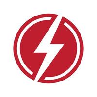 Colored lightning bolt on a white background. vector