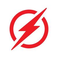 Lightning electricity power colored icon. vector
