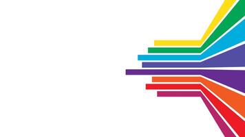Abstract Background Design with Colorful Stripes Perspective vector