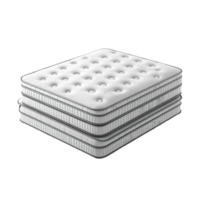 High quality mattresses stacked on a Transparent background for optimal comfort and support, mattresses isolated on background png