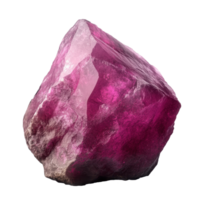Beautiful pink stone on a clear background showcasing natural texture and color variations, Pink color stone on a transparent background Stone png
