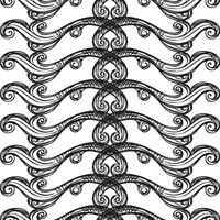 Seamless pattern with richly decorated baroque style elements. Engraved damask texture, vintage background. Illustration monochrome color. Repetitive wallpaper for fabric, packaging and invitation vector