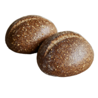 Rye flour buns resting on a textured surface ready for a delicious meal preparation, Two rye flour buns Isolate png