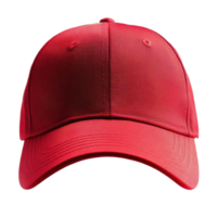 Red baseball cap isolated on Transparent background with no distractions for clear visual appeal, Red baseball cap isolated on background png