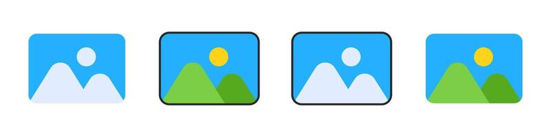 Album or photo gallery icon. Image picture gallery symbol. Gallery icon for app, logo, website. illustration vector