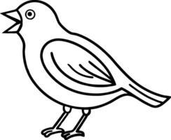 Simple Sparrow Delicate Bird Sketch for Nature Designs vector