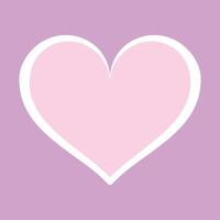 MINIMAL FLAT Pink heart shape frame design vector