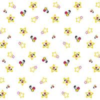 Star and Musical Note Pattern vector