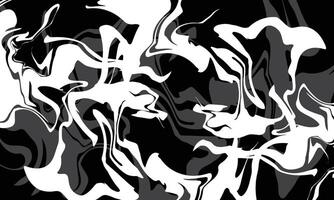 Black and white swirling patterns create abstract marble effect. vector