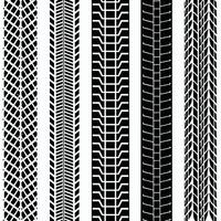 kinds of Tire Tread Patterns for Automotive Applications vector