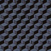 Abstract Geometric Pattern of Interlocking Cubes in a Repeating Design on Black Background vector