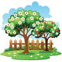 Collection of Cartoon Rocks with Plants and a Stone Path vector