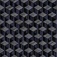 Abstract Isometric Pattern of Interlocking Cubes in Shades of Blue and Black vector