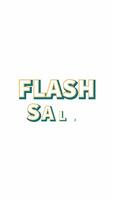Flash sale bold typography with retro styling 2D text vertical animation. Promoting limited-time offer. Marketing campaign, ecommerce animated flat typography inscription 4K isolated on white video