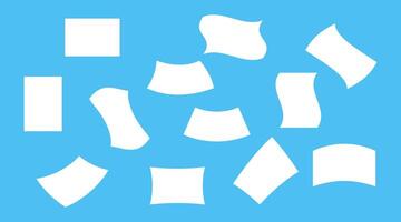 paper shapes, white paper, simple paper shape vector
