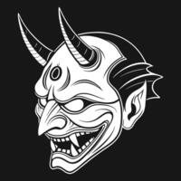 Oni Mask Illustration vector