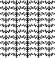 Elegant Black and White Floral Pattern with Swirls and Repeating Design vector