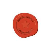 Simple red old wax seal illustration, wax stamp, old wax seal for business needed isolated on a white background vector