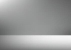 Empty Gray studio background. Empty Room Studio with table. Space for selling products, backdrop, wallpaper, background, text. Gradient table. illustration. vector