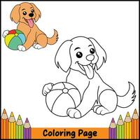Fancy Dog Coloring Sheet vector