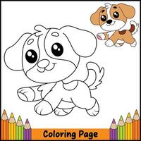 Graceful Dog Coloring Sheet vector