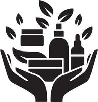 Organic cosmetics icon. Simple illustration of organic cosmetics vector