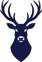 a deer head with horns on it vector