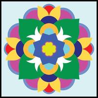 a colorful flower with a blue background vector