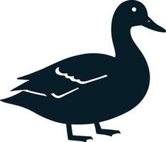 a silhouette of a duck vector