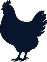 a silhouette of a chicken on a white background vector