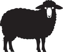 black sheep silhouette on white background vector