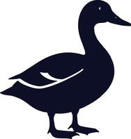 a silhouette of a duck on a white background vector