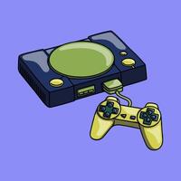 A classic game console with a controller vector