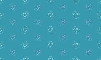 a detailed pattern composed of geometric designs with line light blue heart shape and line pink heart shape on light blue background , design for fabric or various pattern printing works. vector
