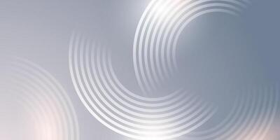 Abstract background with silver lines and circles vector