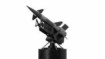 Single Missile on a Launcher, White Background video