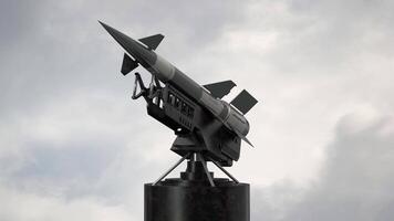Single Missile on a Launcher, Sky in Background video