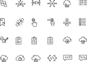 Tech And AI Innovation Icons Digital Transformation And Future Tech vector