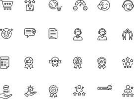 Client Satisfaction Icons Bundle vector
