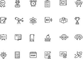 Comprehensive Education Icon Bundle Set vector