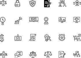 Scales of Justice Icons Bundle vector