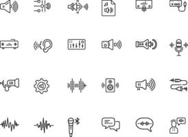 Expressive Speaking Icons Voice And Communication Symbol Collection vector