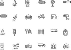 Comprehensive Travel Elements Icon Set vector