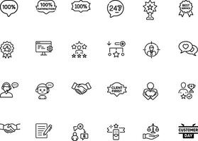 Ultimate Customer Satisfaction Icons Bundle vector